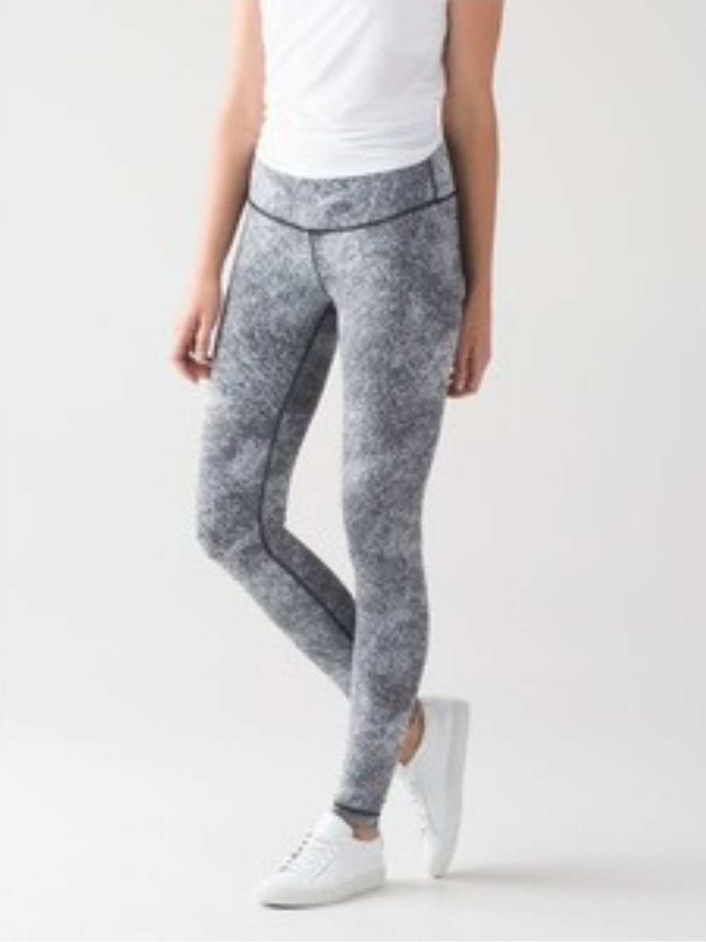 Lululemon Athletica Gray Marble-Print Women’s Performance Leggings